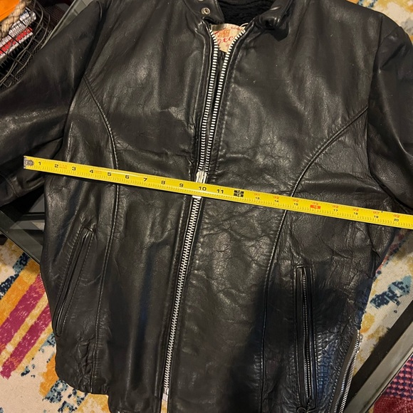 Vintage Excelled Black Leather Moto Jacket – Made in USA – Size 36R - Picture 7 of 7